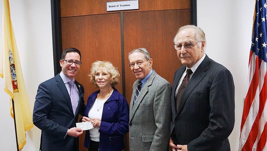 (L to R) Kenneth J. Malagiere, Executive Director of OCC Foundation; Mrs. Mary Ann Russo, Donor, wife of Sen. John F. Russo; Dr. Jon H. Larson, OCC President; and Stephan R. Leone, Member of OCC Board of Trustees and Member of OCC Foundation Board.