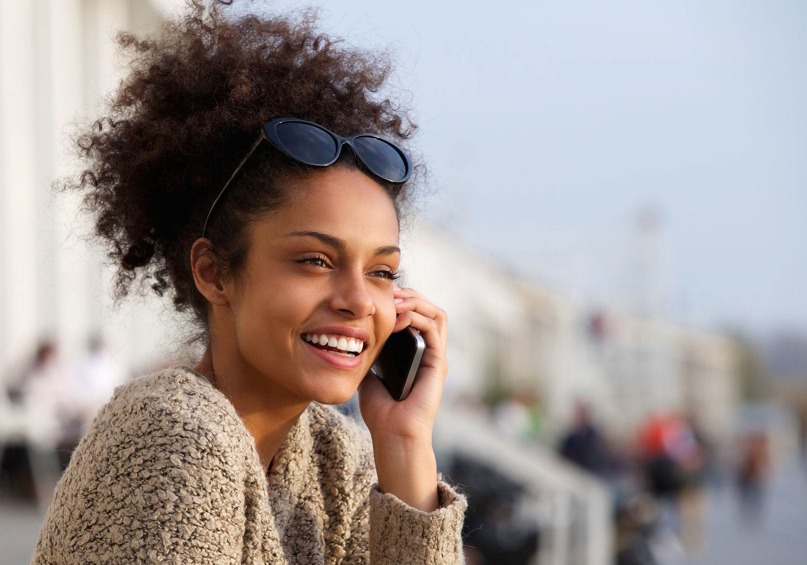 woman talking on cellphone