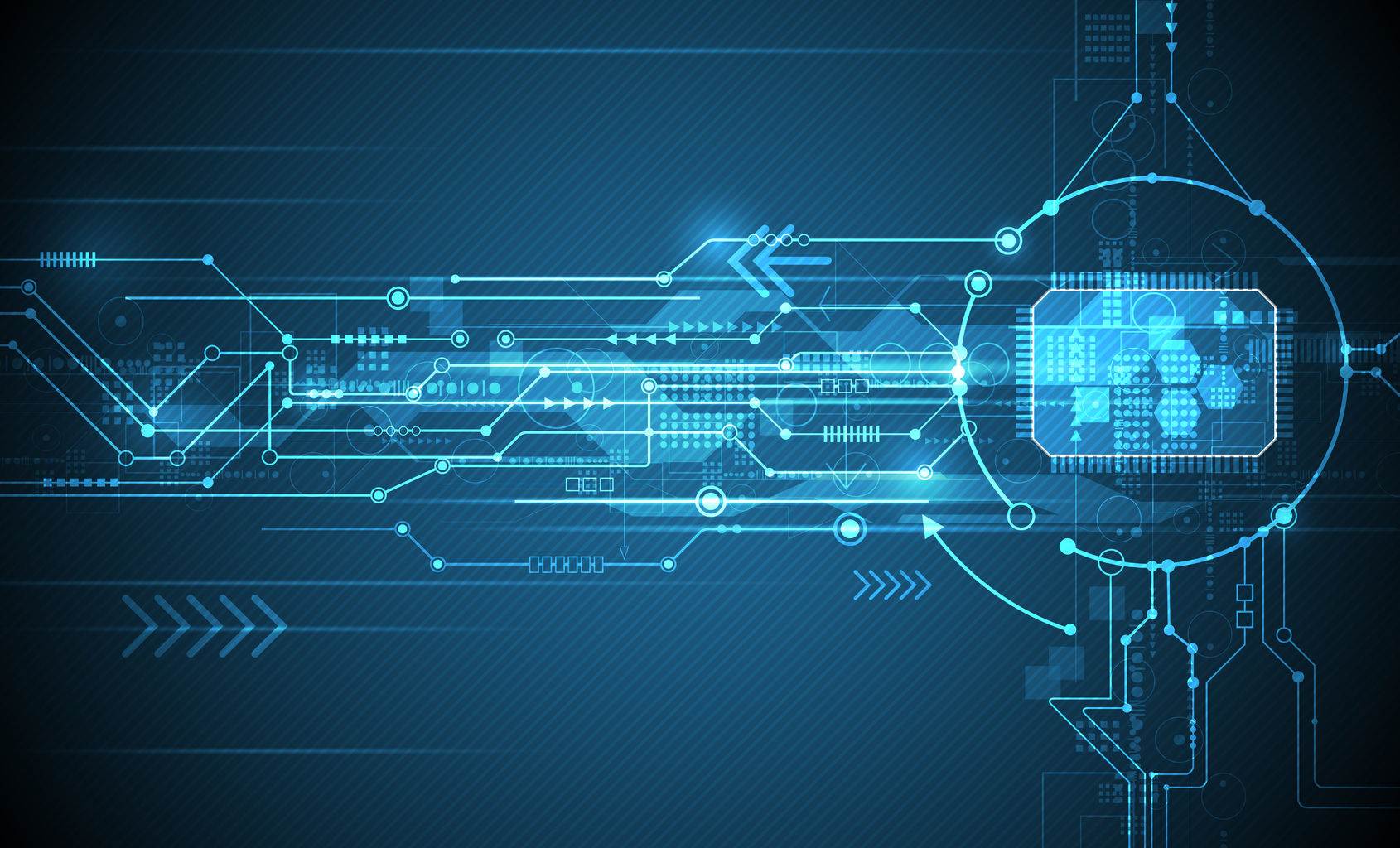 abstract futuristic circuit board