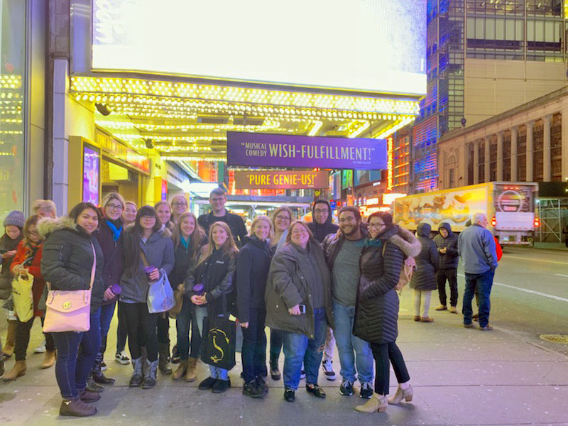 SSS Trio Student trip to NY to see Aladdin