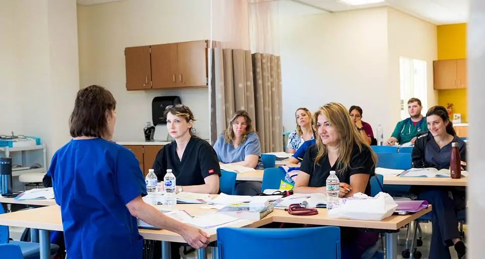 students in a medical class