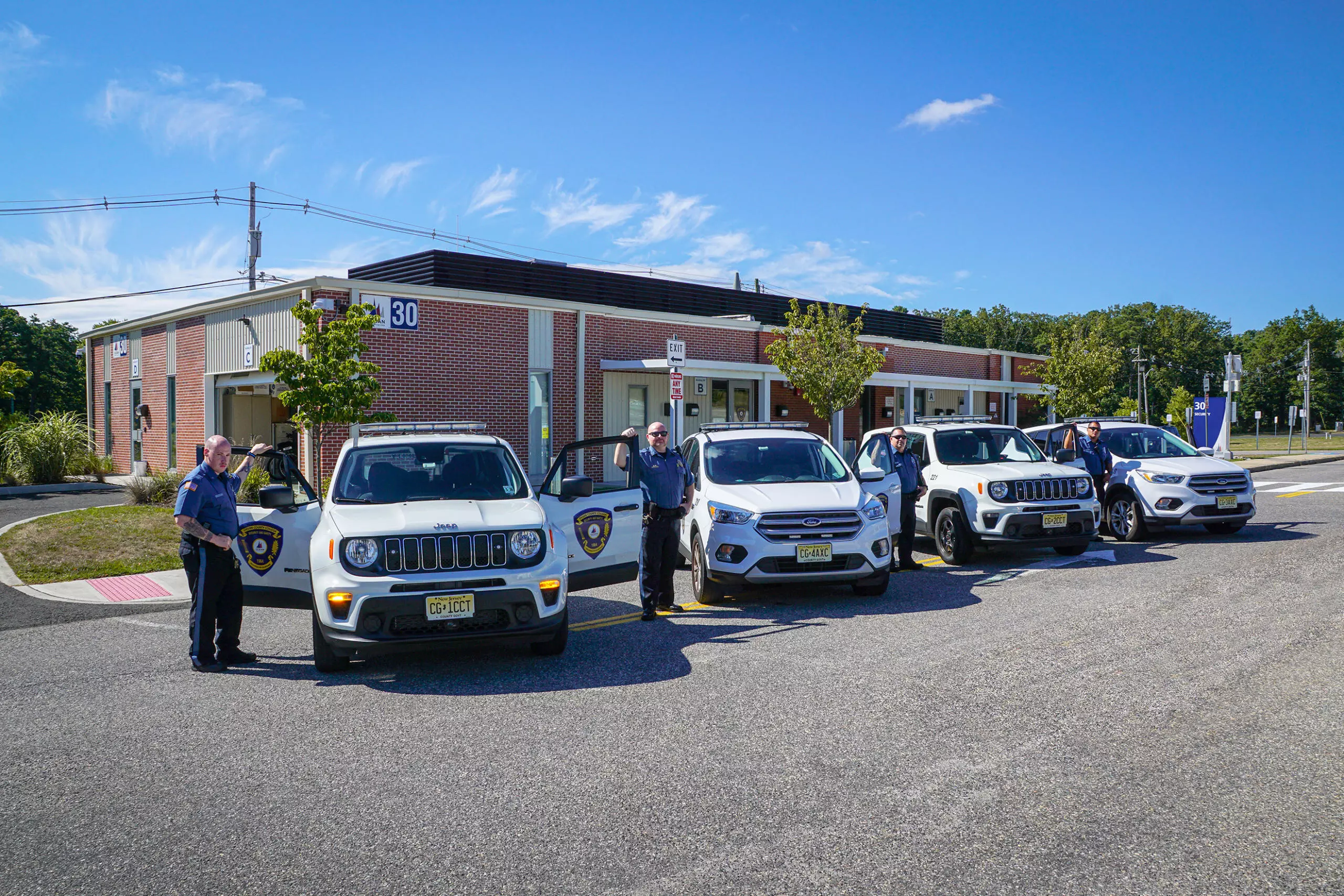 officers by their security vehicles