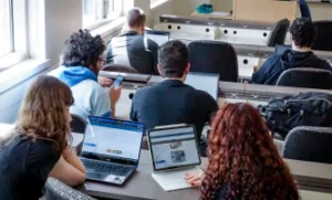 students in computer lab