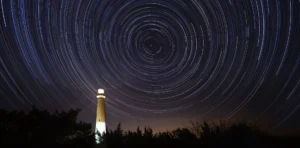 night sky with spiral