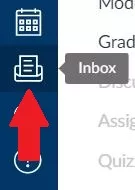 Screenshot of Canvas inbox