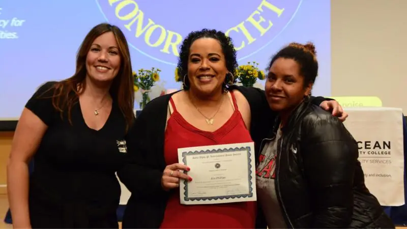 Inductees at the Delta-Alpha-Pi Ceremony