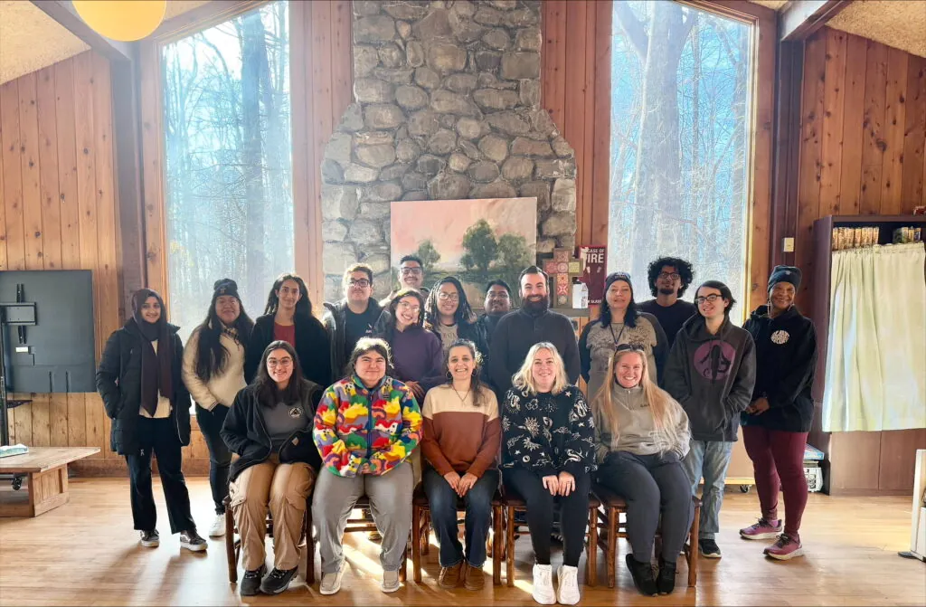 Group photo of EOF students and staff  attending the 2025 Leadership Conference. 